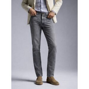 Isaia Napoli NWT carrot fit grey wash straight leg jeans 54/38